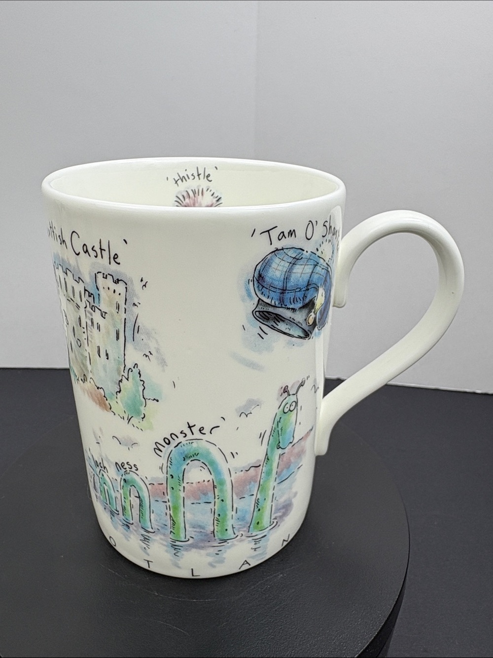 Portmeirion Bonnie Scotland Mug Rob Scotton Thistle Loch Ness Monster Castle